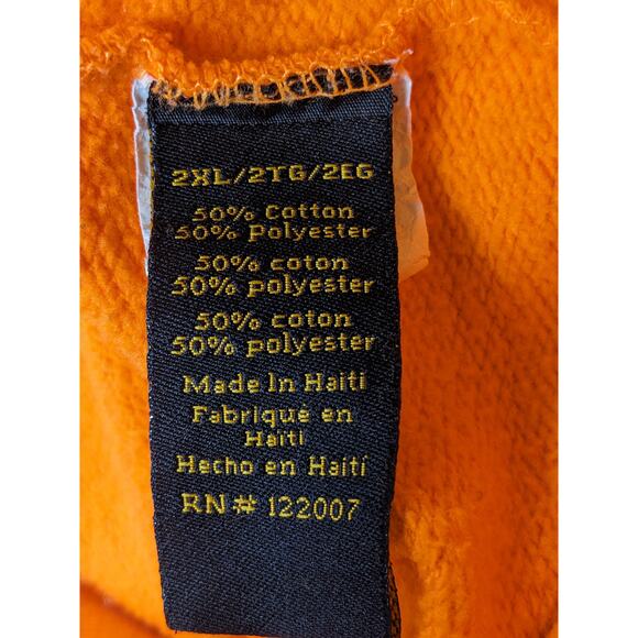 Browning Orange Hoodie Mens 2XL Hunting Sweatshirt Pullover Hiking Kangaroo - Picture 13 of 14